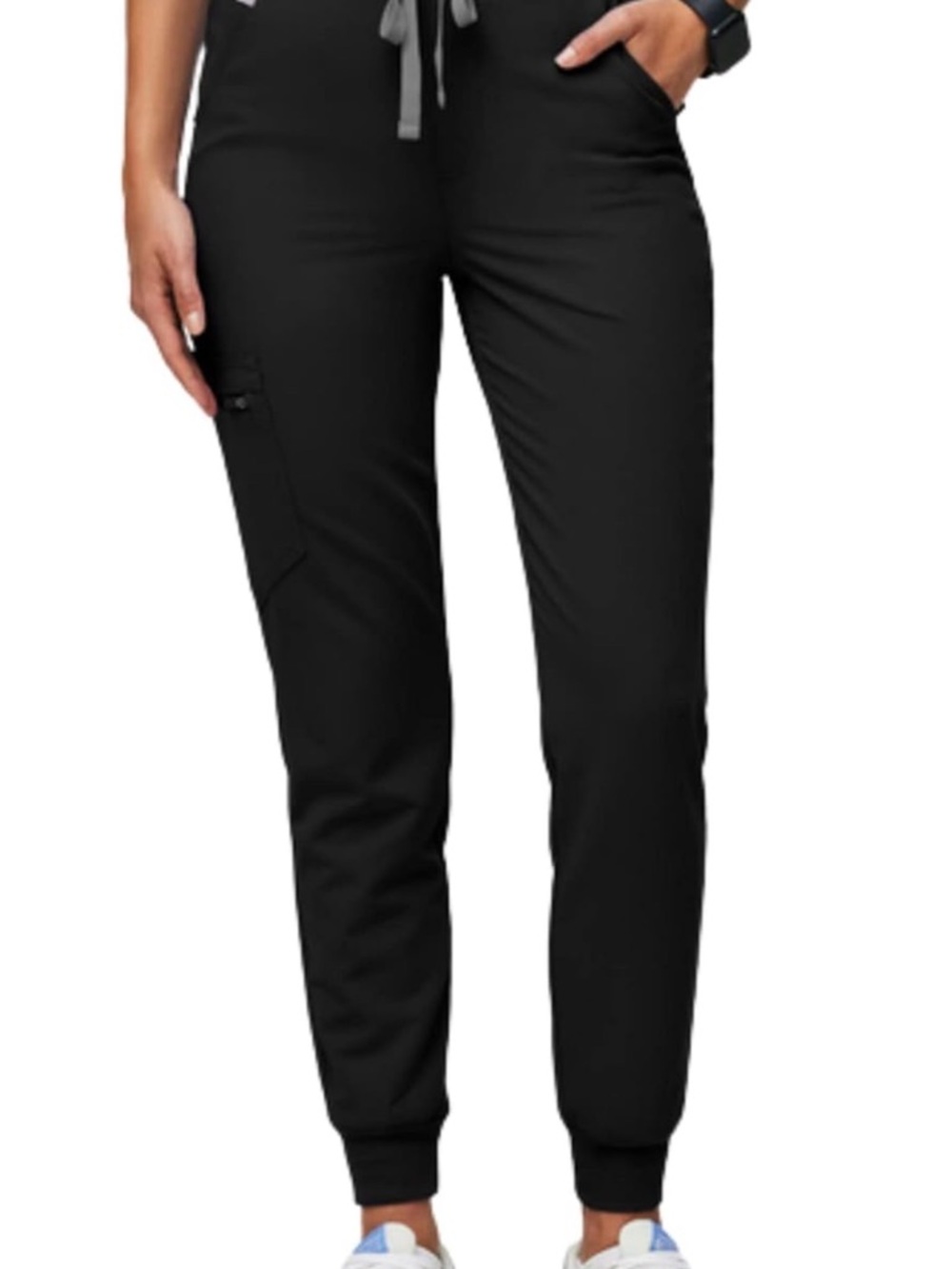 Figs Black Tapered Jogger Scrub Pants